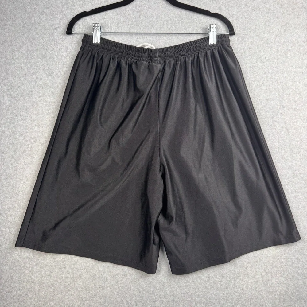 Nike Shorts Mens Large Black Dazzle Swoosh Logo Basketball Gym Athletic Pull On